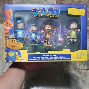 Dog Man Action Figure Set by Jakks - Multicolor